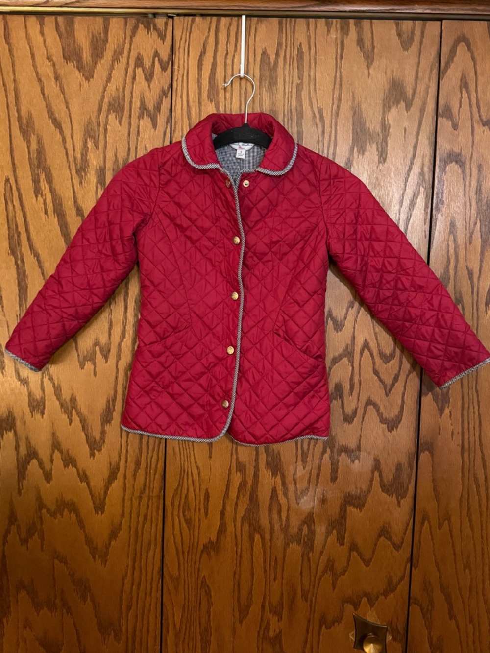 Brooks Brothers Girls Small Red Quilted Jacket Lightweight Preppy Coat Kids